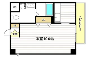 カシェット住吉【8階】の間取り