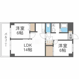 おりおのサニーハイツ【4階】の間取り