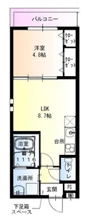 フジパレス遠里小野イースト【1階】の間取り