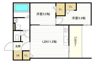 K1阪南町【2階】の間取り