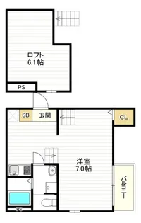 ハーモニーテラス墨江【1階】の間取り