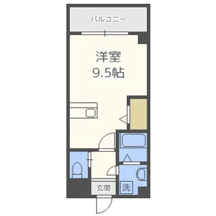 サンライフ北田辺【8階】の間取り