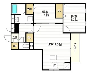 メゾン ド セリジエ【1階】の間取り