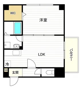 アリビラ鶴橋【401号室】の間取り
