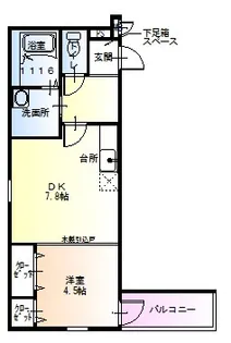 フジパレスアベリア【1階】の間取り