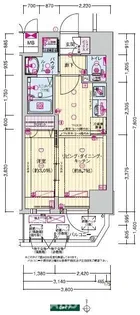 プレサンス天王寺デルニエ【2階】の間取り
