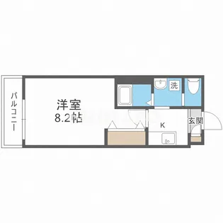 リアコート北田辺【1階】の間取り