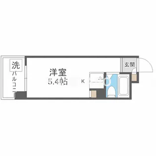 パークサイド上本町駅前【8階】の間取り