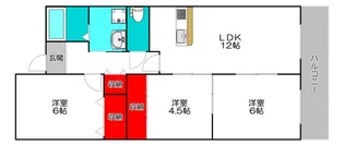 フォレスタ育和【2階】の間取り