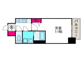 アドバンス大阪ブリス【3階】の間取り