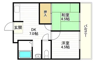 谷澤マンション【2階】の間取り