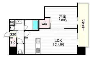 ブループラス針中野【2階】の間取り