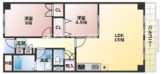 リバージュ住吉【3階】の間取り