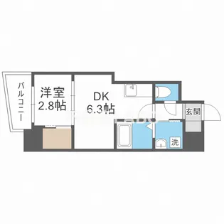 セレニテ夕陽丘EST【5階】の間取り
