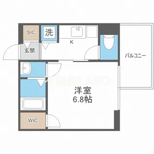 エスリード大阪上本町レジェーロ【9階】の間取り