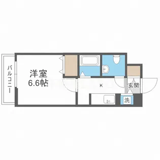 ジュネス東住吉【5階】の間取り