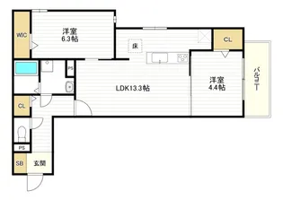 メゾン ド セリジエ【2階】の間取り