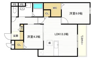 メゾン ド セリジエ【3階】の間取り