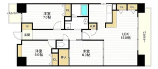 メゾンミヤビ【8階】の間取り