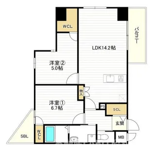 LEGALAND+ABENOSANMEICHO【3階】の間取り