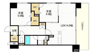 スプランディッド駒川中野駅前【3階】の間取り
