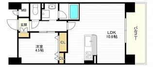 ラ・リヴィエール【5階】の間取り