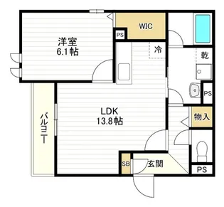 クラシスト東粉浜WEST【1階】の間取り