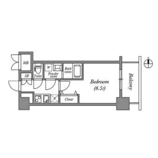 ワールドアイ難波citygate【5階】の間取り