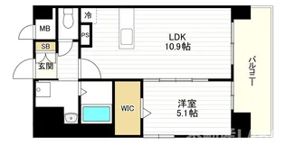 アストラルグラミ阿倍野【9階】の間取り