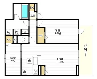 クラシスト苅田WEST【1階】の間取り