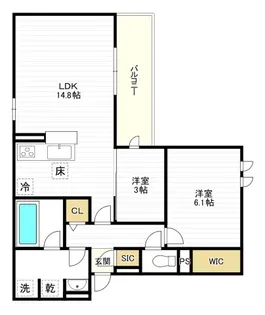 クラシスト苅田WEST【1階】の間取り