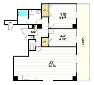 アーク美章園【6階】の間取り