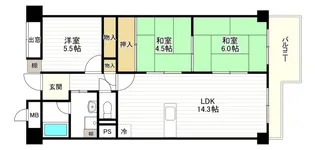 シャトークレール【2階】の間取り