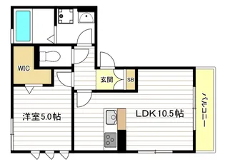 サンシャイン喜連【1階】の間取り