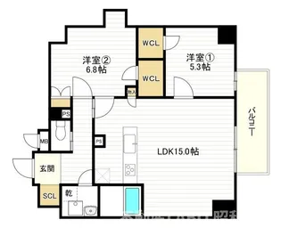LEGALAND+ABENO SANMEICHO【4階】の間取り