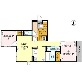 スペチアーレ背戸口【2階】の間取り