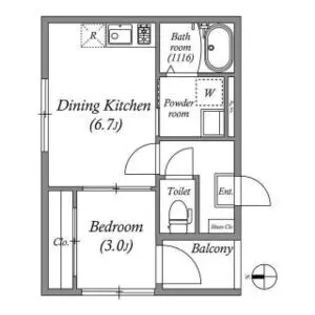 ハーモニーテラス西今川【3階】の間取り