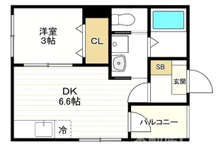 ハーモニーテラス平野ドゥエ【3階】の間取り