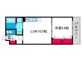 プレジール帝塚山【2階】の間取り