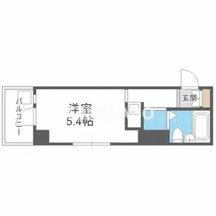 パークサイド上本町駅前【6階】の間取り