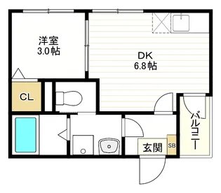 ハーモニーテラス平野西Ⅱ【2階】の間取り