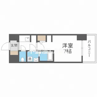 S-RESIDENCE難波大国町Tres【13階】の間取り