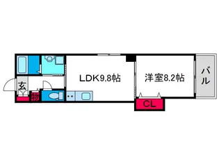 アズヴェール阿倍野【2階】の間取り