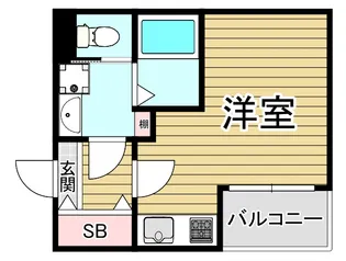 ハーモニーテラス北田辺【3階】の間取り