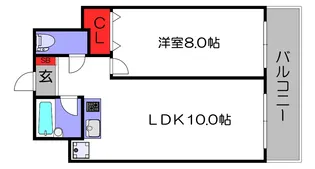 モンテベルデ北田辺【3階】の間取り