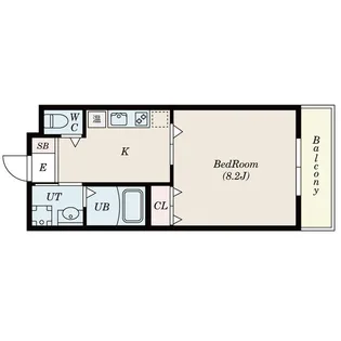 クィーンライフ勝山北の間取り