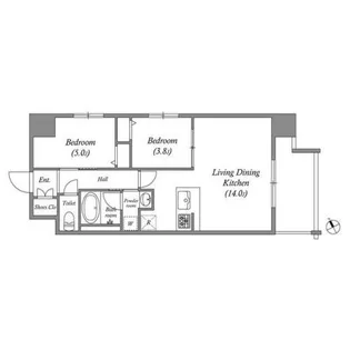 カウニス丸山通【8階】の間取り