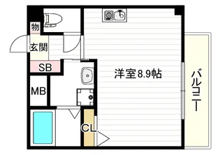 ラシーヌ天王寺【2階】の間取り