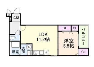 ルアン阿倍野【1階】の間取り