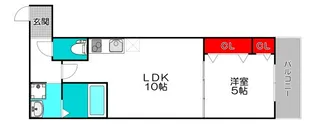 フジパレス住吉長居Ⅰ番館【2階】の間取り